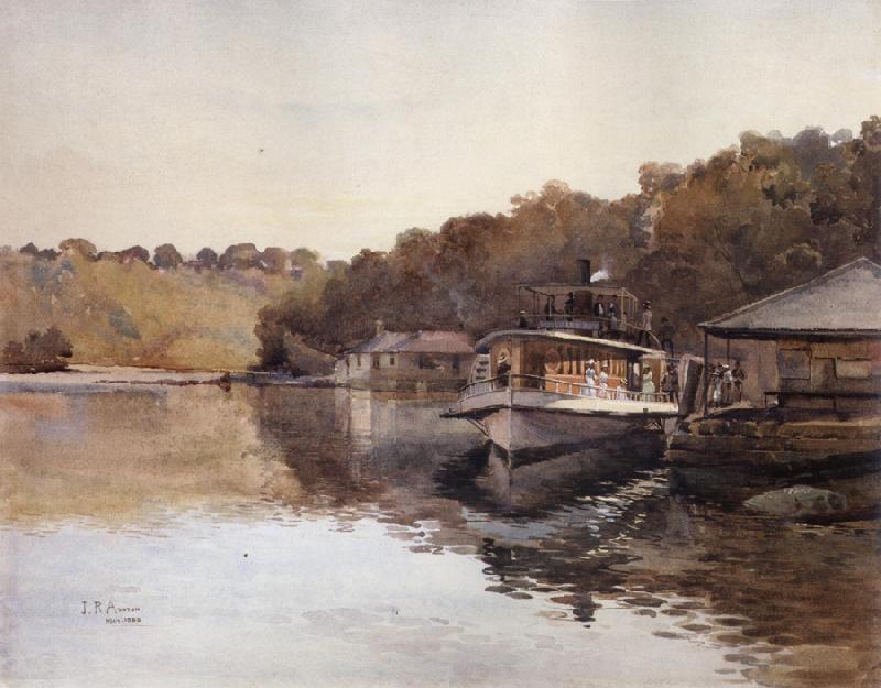 Julian Ashton Mosman Ferry 1888 oil painting image
